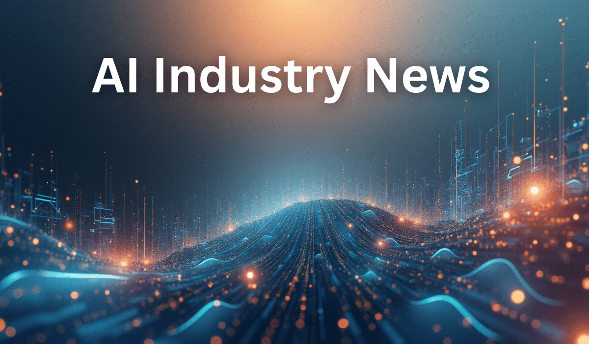 AI industry news October 2025 featuring artificial intelligence developments with digital neural network visualization and data infrastructure technology