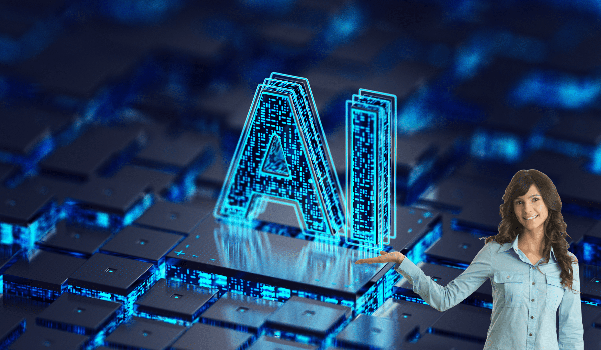 Artificial Intelligence Explained guide showing AI neural network technology with glowing blue circuit board and digital AI letters - beginner's guide to learning AI fundamentals