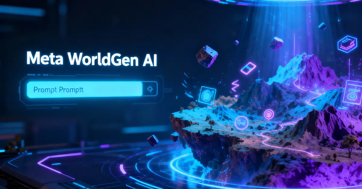 WorldGen Meta generative AI creating interactive 3D worlds from text prompts