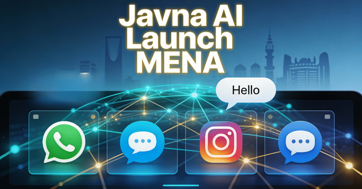 Javna AI customer platform dashboard with unified MENA channels including WhatsApp and chatbots