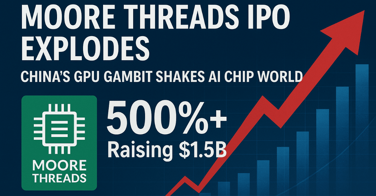 Moore Threads IPO explodes with 500 percent surge raising 1.5 billion dollars as China’s GPU gambit shakes AI chip world