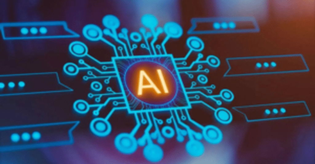 Thin-wrapper AI startups crisis futuristic dystopian scene of crumbling AI wrapper startups amid great AI cleanse and funding winter