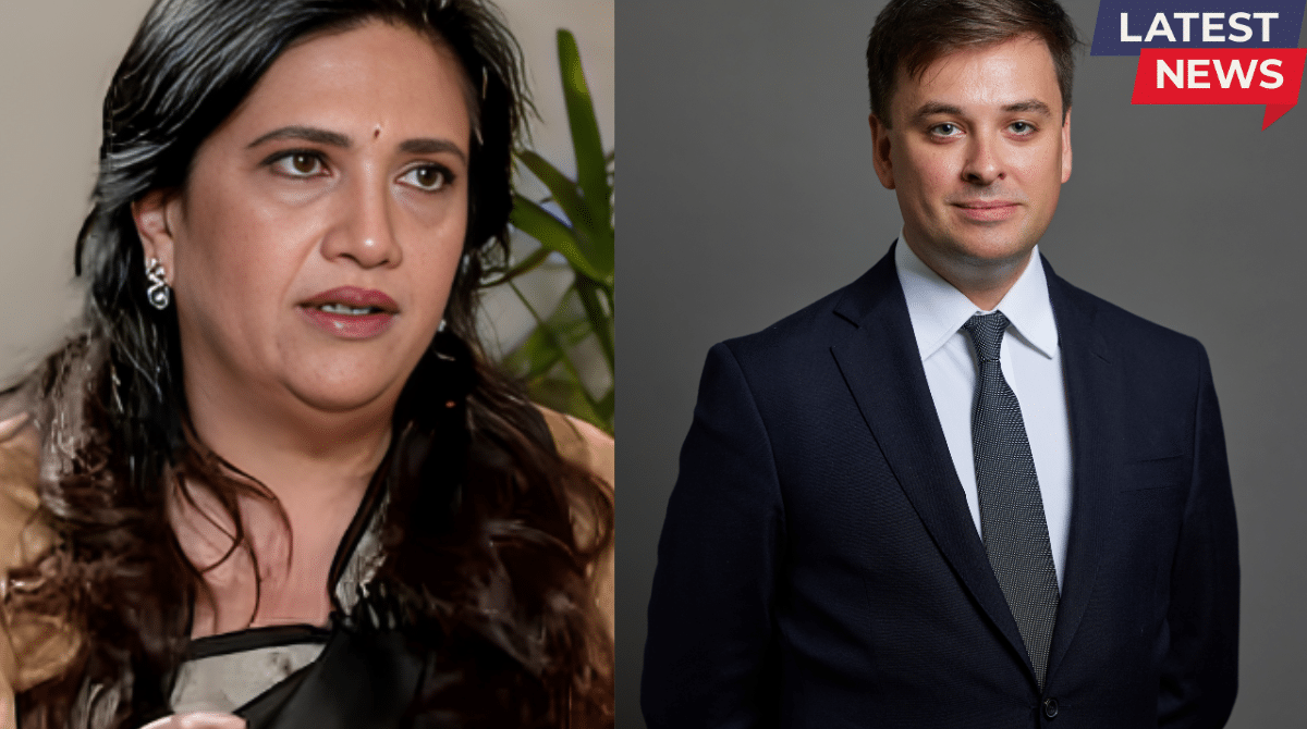 Side-by-side portraits of two public figures speaking about technology and policy, featured in a news graphic labeled “Latest News.”Side-by-side portraits of two public figures speaking about technology and policy, featured in a news graphic labeled “Latest News.”